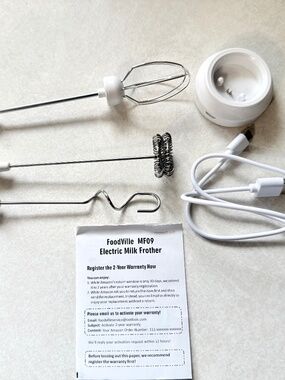 FoodVille MF09 3 in 1 Rechargeable Milk Frother Accessories Only Charging Stand,